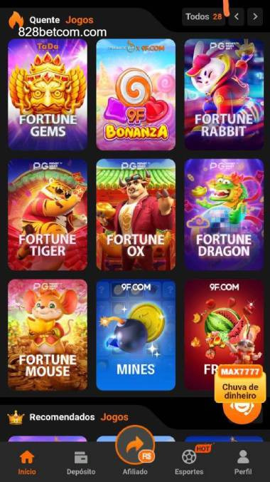 Aplicativo móvel 828BET para iOS e Android